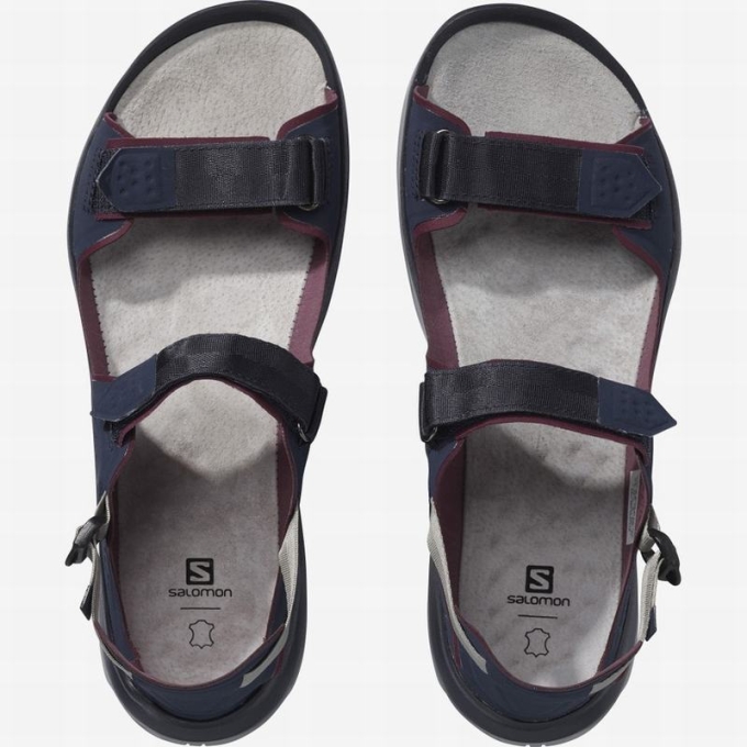 Navy Salomon TECH FEEL Men's Sandals | AE-587HSKF