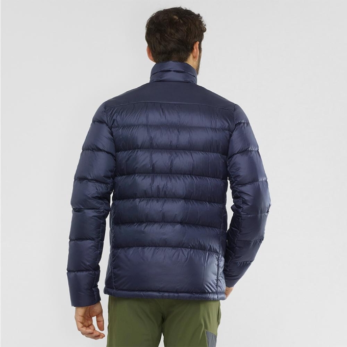 Navy Salomon TRANSITION DOWN M Men's Jackets | AE-257PWLR