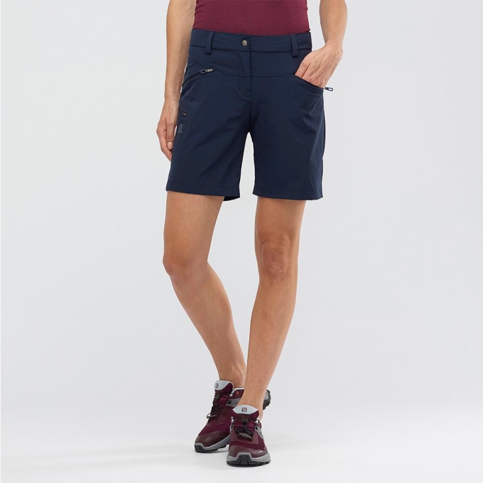 Navy Salomon WAYFARER W Women's Shorts | AE-428GCZB