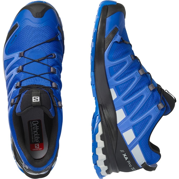 Navy Salomon XA PRO 3D V8 GORE-TEX Men's Trail Running Shoes | AE-350MVTK