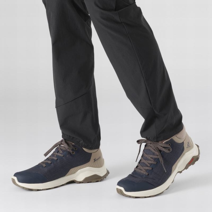 Navy Salomon X REVEAL CHUKKA CLIMASALOMON WATERPROOF Men's Winter Boots | AE-219UEXF