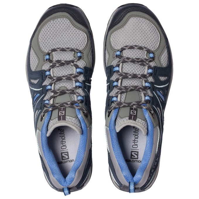 Navy / Silver Salomon ELLIPSE 2 AERO W Women's Hiking Shoes | AE-790DHBL