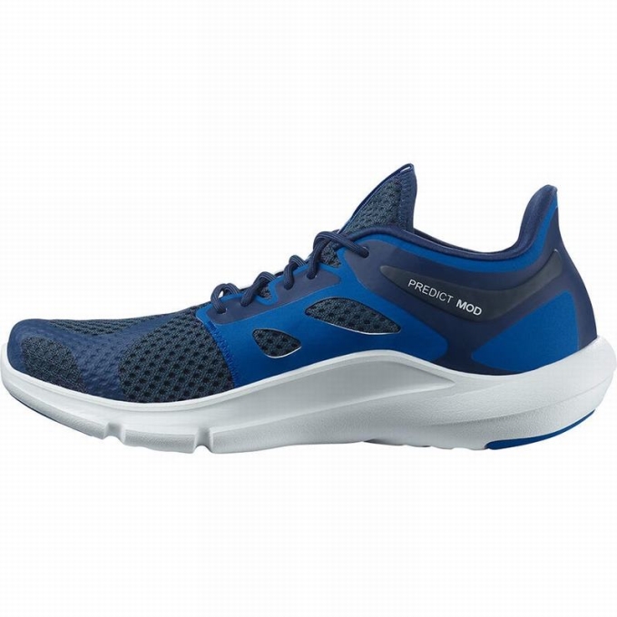 Navy / White Salomon PREDICT MOD Men's Road Running Shoes | AE-319SDZQ