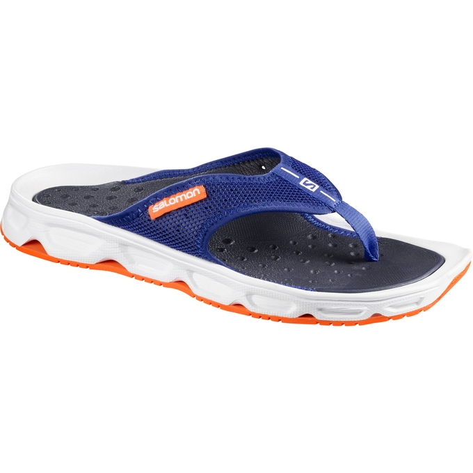 Navy / White Salomon RX BREAK Men\'s Flip Flops | AE-207QHXW