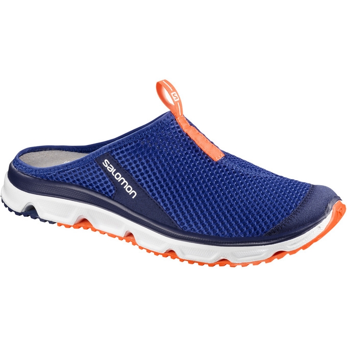 Navy / White Salomon RX SLIDE 3.0 Men\'s Sandals | AE-814AMPI