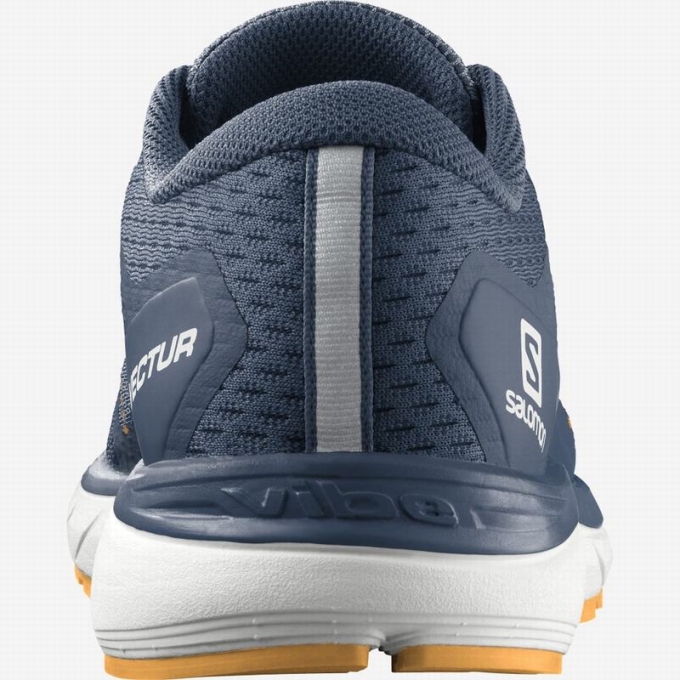 Navy / White Salomon VECTUR Men's Running Shoes | AE-530ITLW