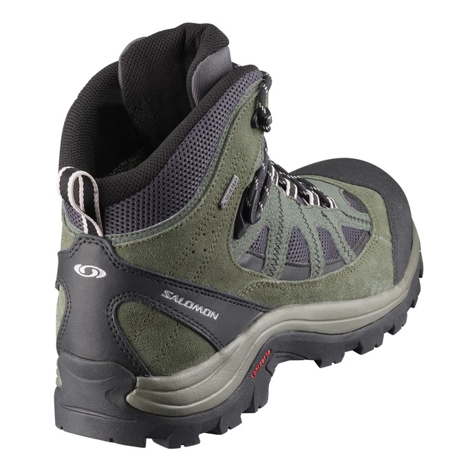 Olive / Black Salomon AUTHENTIC LTR GTX Men's Hiking Boots | AE-749SAYE