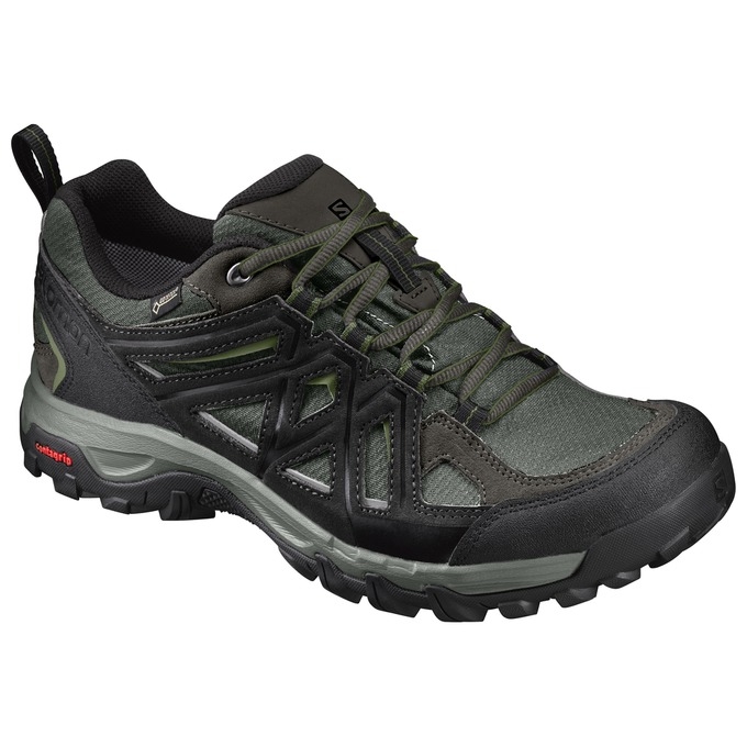 Olive / Black Salomon EVASION 2 GTX Men\'s Hiking Shoes | AE-802VGCW