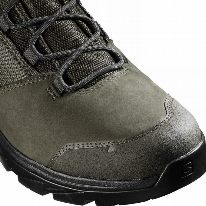 Olive / Black Salomon OUTWARD GORE-TEX Men's Hiking Boots | AE-759KPWQ