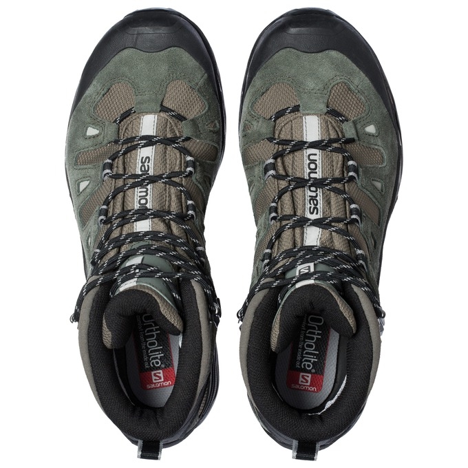 Olive / Black Salomon QUEST PRIME GTX Men's Hiking Boots | AE-495GEHJ