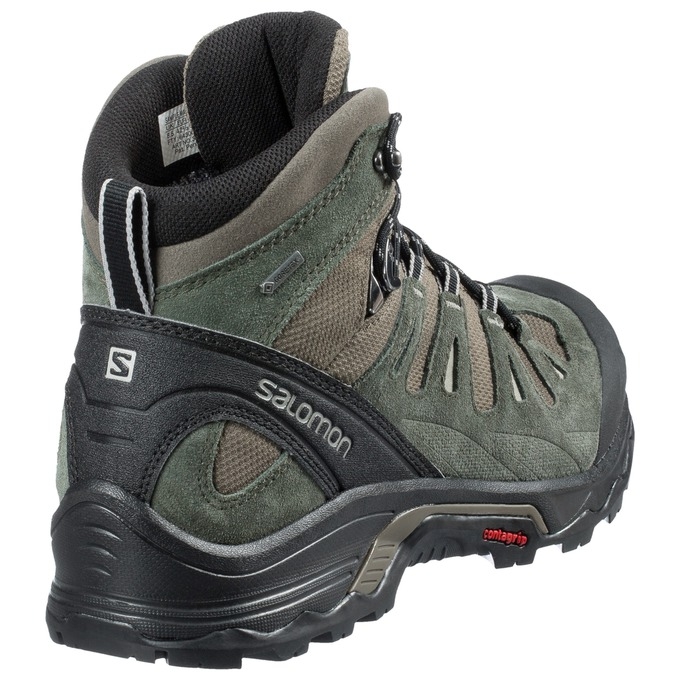 Olive / Black Salomon QUEST PRIME GTX Men's Hiking Boots | AE-495GEHJ