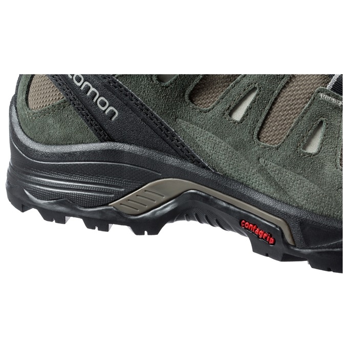 Olive / Black Salomon QUEST PRIME GTX Men's Hiking Boots | AE-495GEHJ