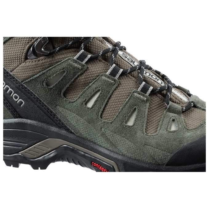 Olive / Black Salomon QUEST PRIME GTX Men's Hiking Boots | AE-495GEHJ