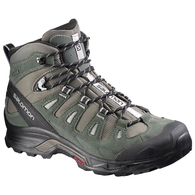 Olive / Black Salomon QUEST PRIME GTX Men\'s Hiking Boots | AE-495GEHJ