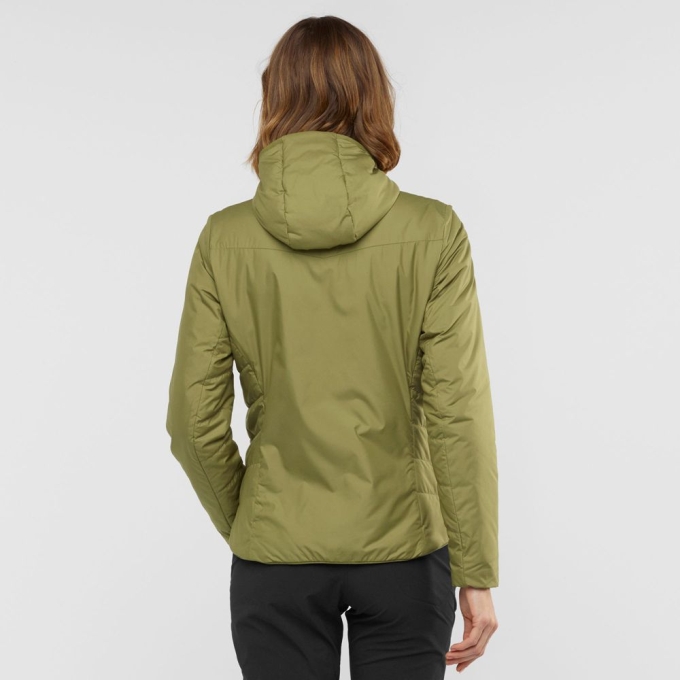 Olive Green Salomon OUTRACK INSULATED Women's Jackets | AE-874CHWN