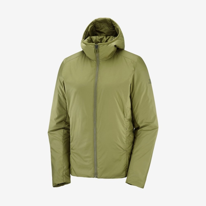 Olive Green Salomon OUTRACK INSULATED Women's Jackets | AE-874CHWN