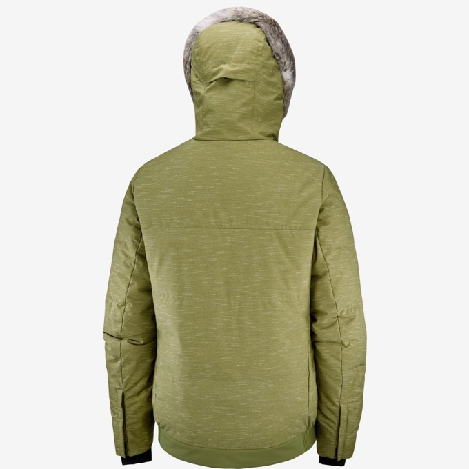 Olive Green Salomon SNUGGLY WARM W Ski Women's Jackets | AE-918XDYT