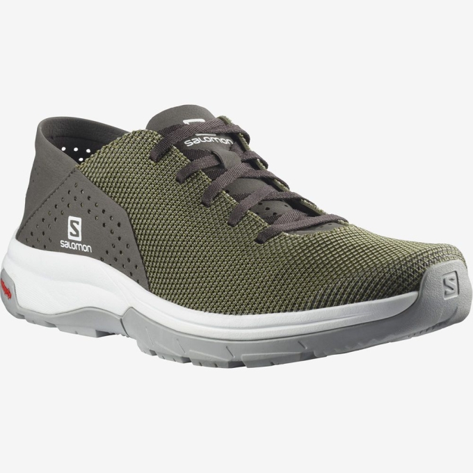 Olive Green Salomon TECH LITE Men's Hiking Shoes | AE-638NYPU