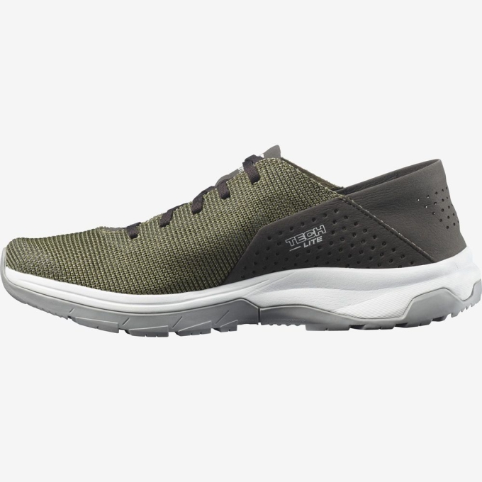 Olive Green Salomon TECH LITE Men's Hiking Shoes | AE-638NYPU