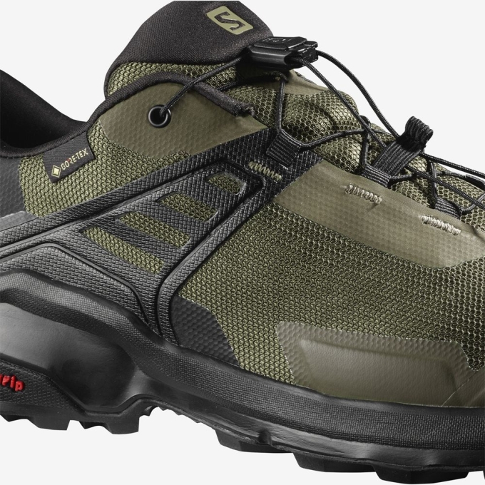 Olive Green Salomon X RAISE GORE-TEX Men's Hiking Shoes | AE-874RFXC