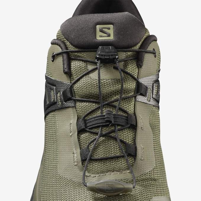 Olive Green Salomon X RAISE GORE-TEX Men's Hiking Shoes | AE-874RFXC