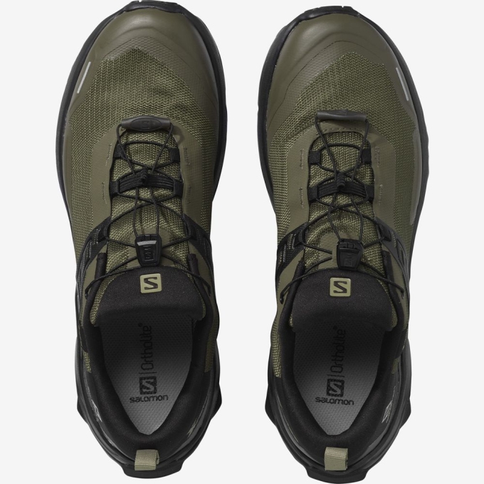 Olive Green Salomon X RAISE GORE-TEX Men's Hiking Shoes | AE-874RFXC