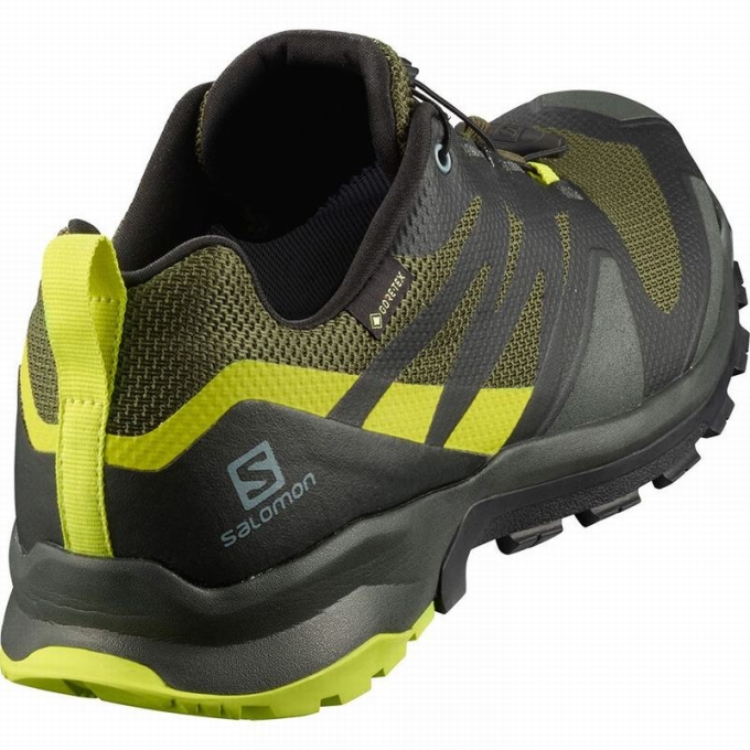 Olive / Light Yellow Salomon XA ROGG GTX Men's Trail Running Shoes | AE-619OHMN