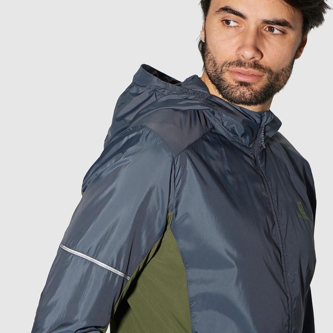 Olive Salomon AGILE FZ M Men's Jackets | AE-967YXNP