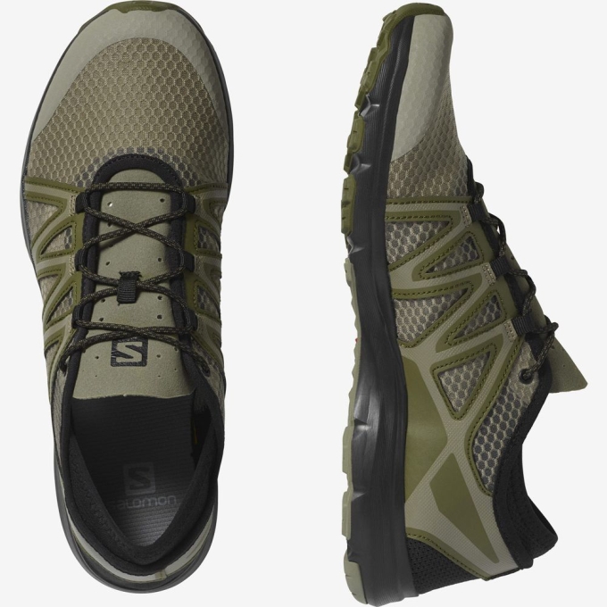 Olive Salomon CROSSAMPHIBIAN SWIFT 2 Men's Hiking Shoes | AE-529CVKR