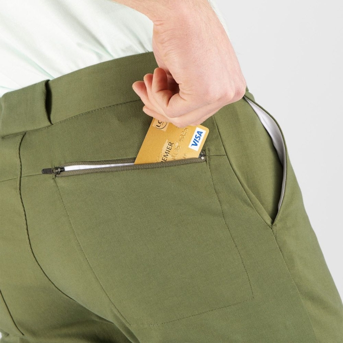 Olive Salomon OUTLIFE CHINO M Men's Pants | AE-257POFL