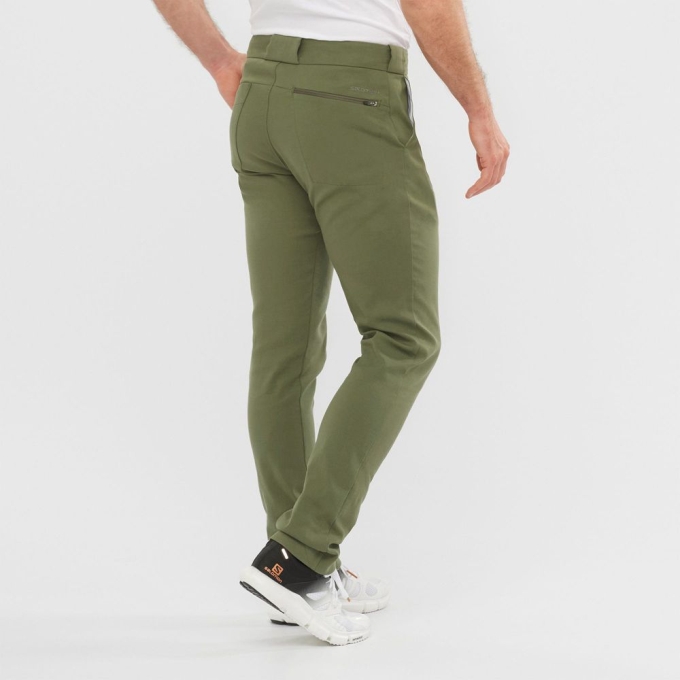 Olive Salomon OUTLIFE CHINO M Men's Pants | AE-257POFL