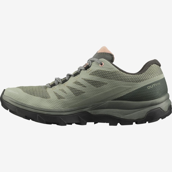 Olive Salomon OUTLINE GORE-TEX Women's Hiking Shoes | AE-093LRYH