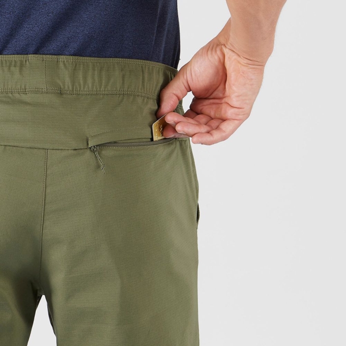 Olive Salomon OUTRACK TAPERED Men's Pants | AE-231PJIC