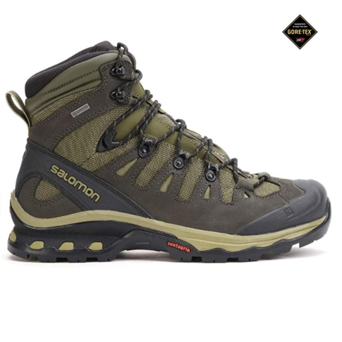 Olive Salomon QUEST 4D 3 GORE-TEX Men\'s Hiking Boots | AE-985SCTU