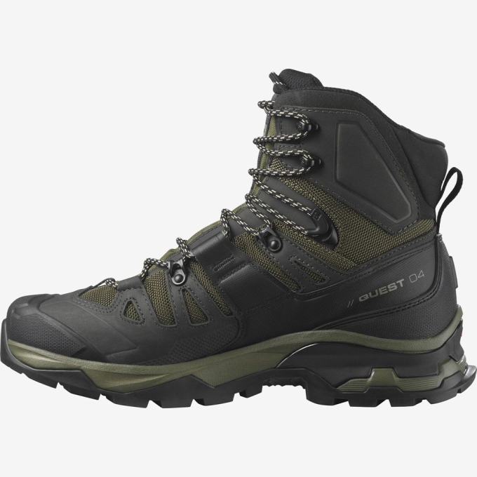 Olive Salomon QUEST 4 GORE-TEX Men's Hiking Boots | AE-916CLIS