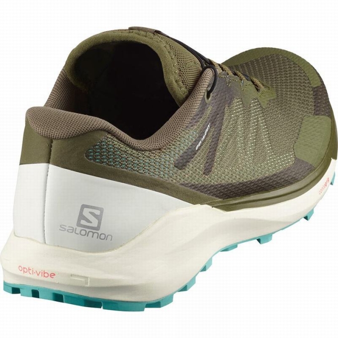 Olive Salomon SENSE RIDE 3 W Women's Running Shoes | AE-503HQKZ