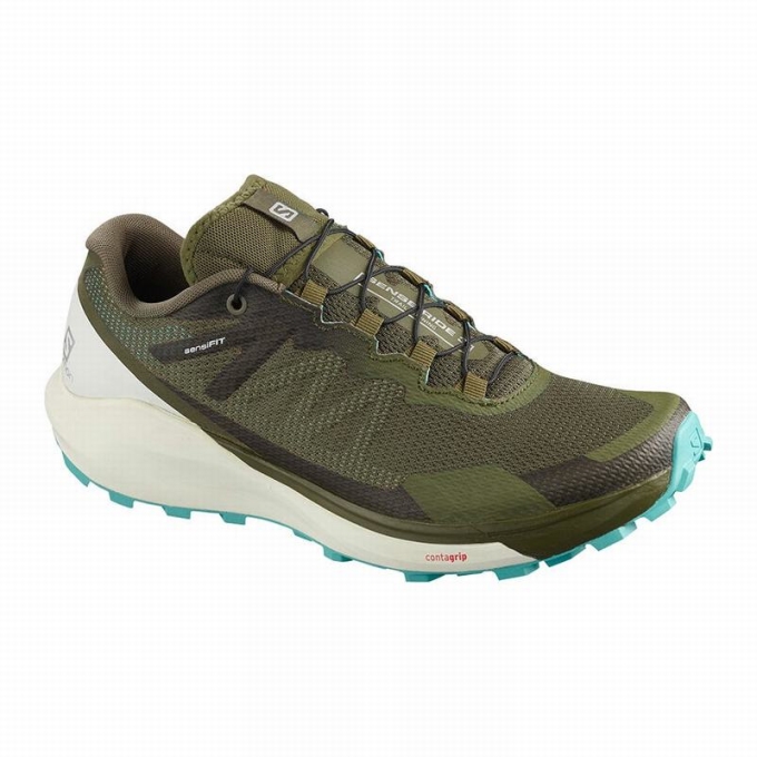 Olive Salomon SENSE RIDE 3 W Women\'s Running Shoes | AE-503HQKZ