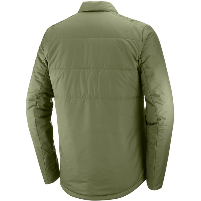 Olive Salomon SNOWSHELTER INSULATED SHIRT M Men's Midlayers | AE-397PHME