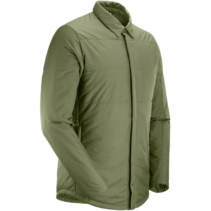 Olive Salomon SNOWSHELTER INSULATED SHIRT M Men's Midlayers | AE-397PHME