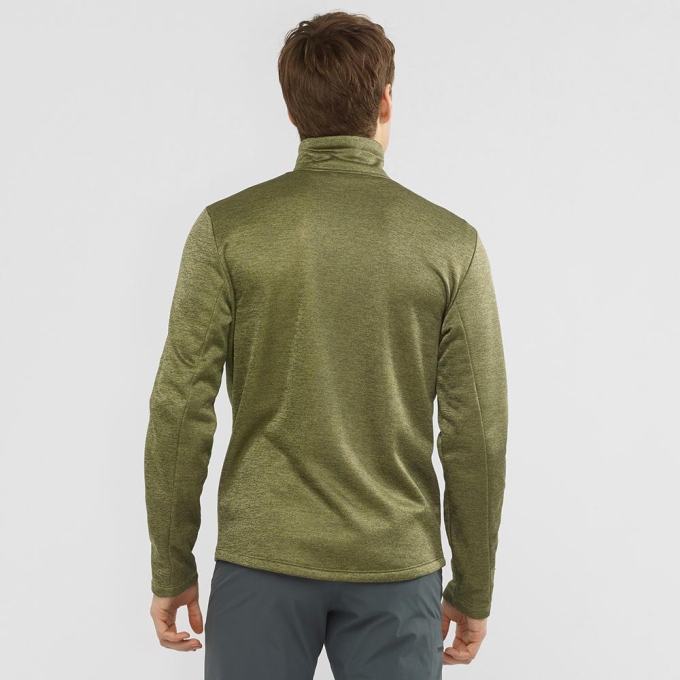 Olive Salomon TRANSITION FZ MID M Men's Midlayers | AE-193GJTA