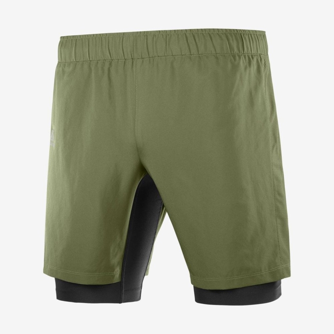 Olive Salomon XA TWINSKIN Men's Shorts | AE-761XZSW