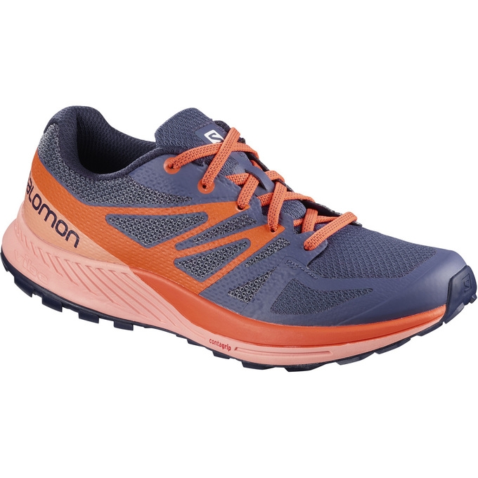 Orange / Dark Lavender Salomon SENSE ESE W Women\'s Trail Running Shoes | AE-631VUCA