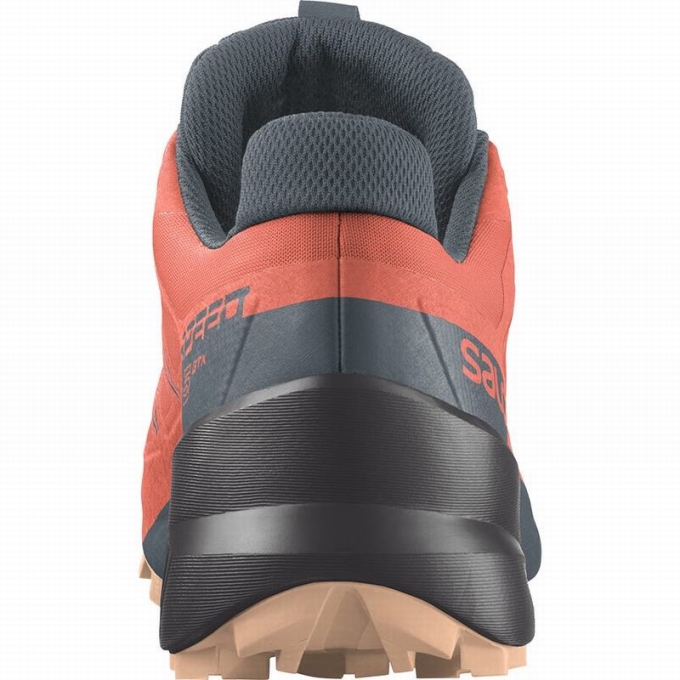 Orange / Grey Salomon SPEEDCROSS 5 GORE-TEX Women's Trail Running Shoes | AE-782GMDH