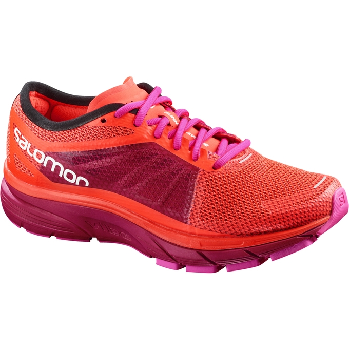 Orange / Purple Salomon SONIC RA W Women\'s Running Shoes | AE-594MFBL