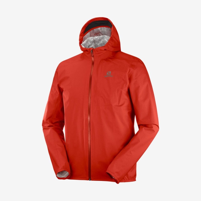 Orange Salomon BONATTI 2.5L Waterproof Men's Jackets | AE-172ZWGS