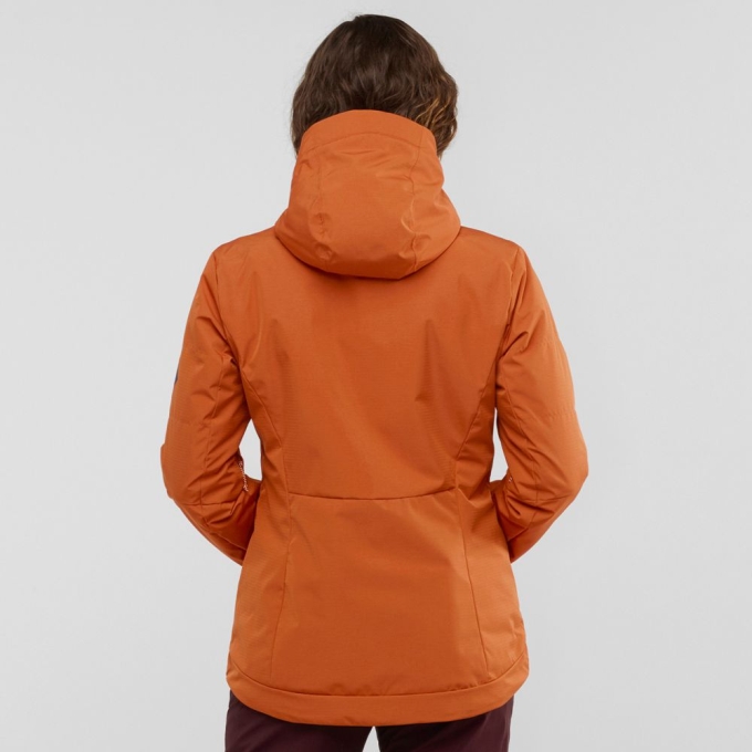 Orange Salomon SNOW REBEL Ski Women's Jackets | AE-852VDJU