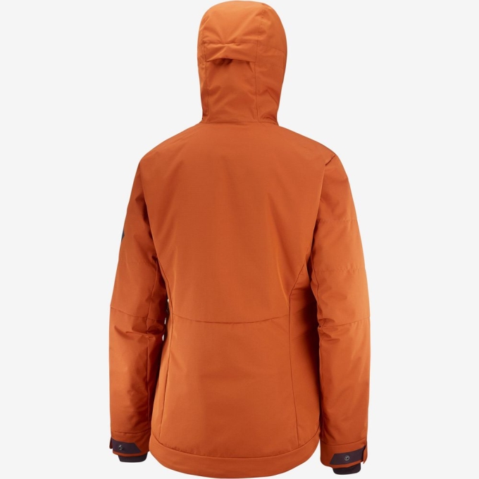 Orange Salomon SNOW REBEL Ski Women's Jackets | AE-852VDJU