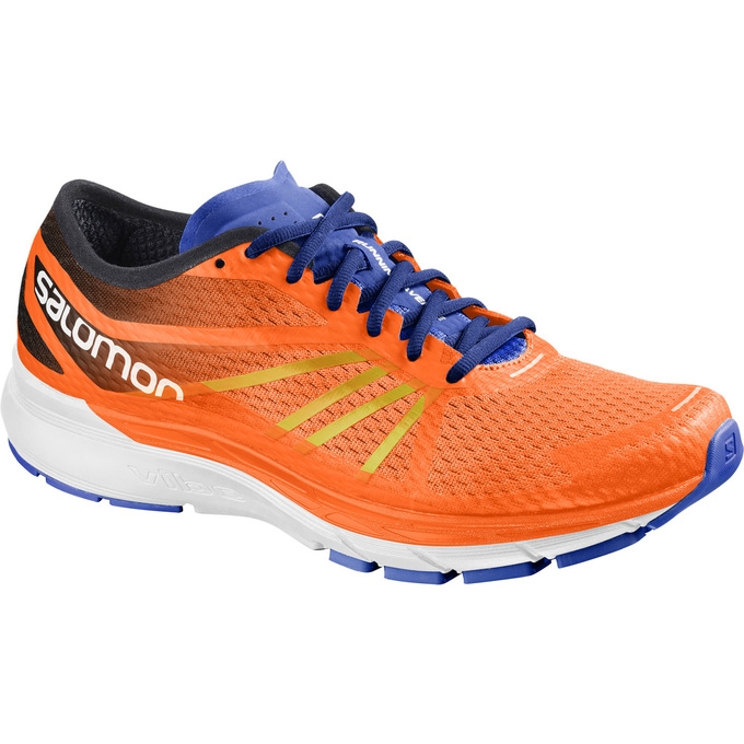 Orange / White Salomon SONIC RA PRO Men\'s Running Shoes | AE-270MJGO