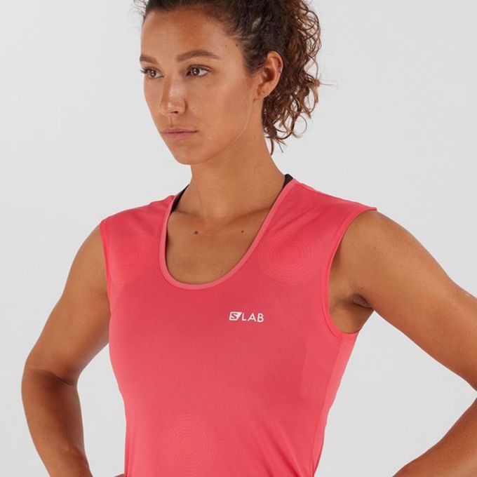 Orangered Salomon S/LAB NSO SL Women's Tank | AE-917TASO