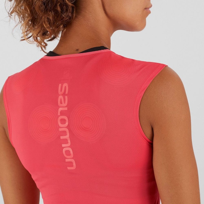 Orangered Salomon S/LAB NSO SL Women's Tank | AE-917TASO